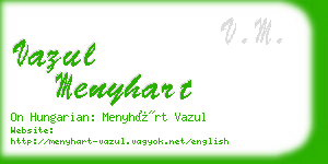 vazul menyhart business card